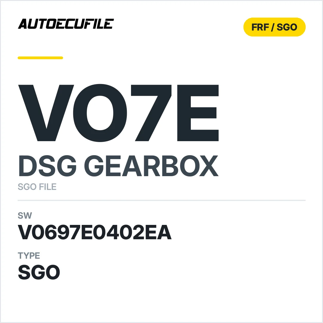 v0697E0402ea  getriebe DSG VO7E sw SGO FILE