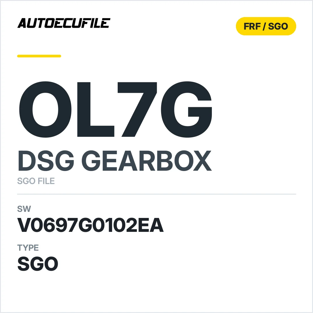 v0697G0102ea  getriebe DSG OL7G sw SGO FILE