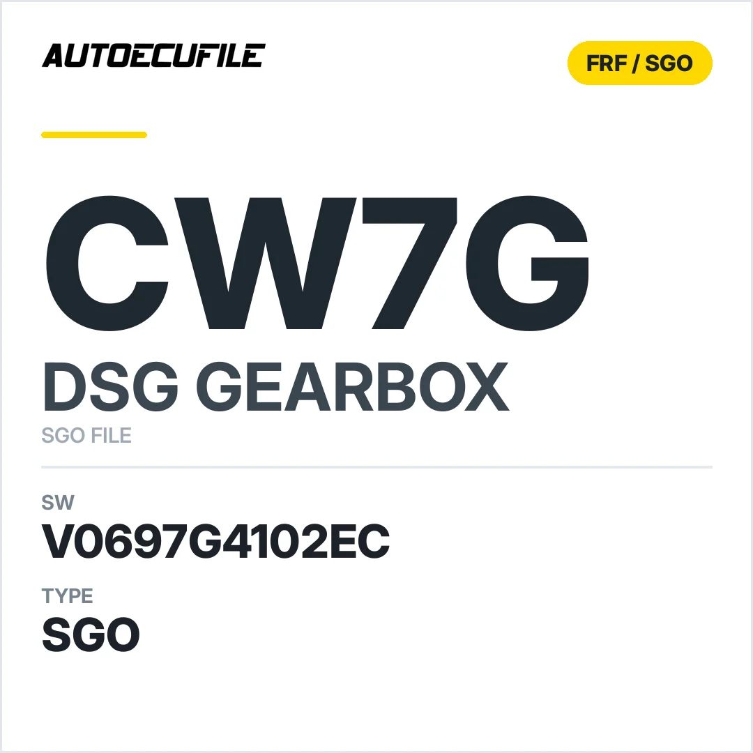 v0697g4102ec  getriebe DSG CW7g sw SGO FILE