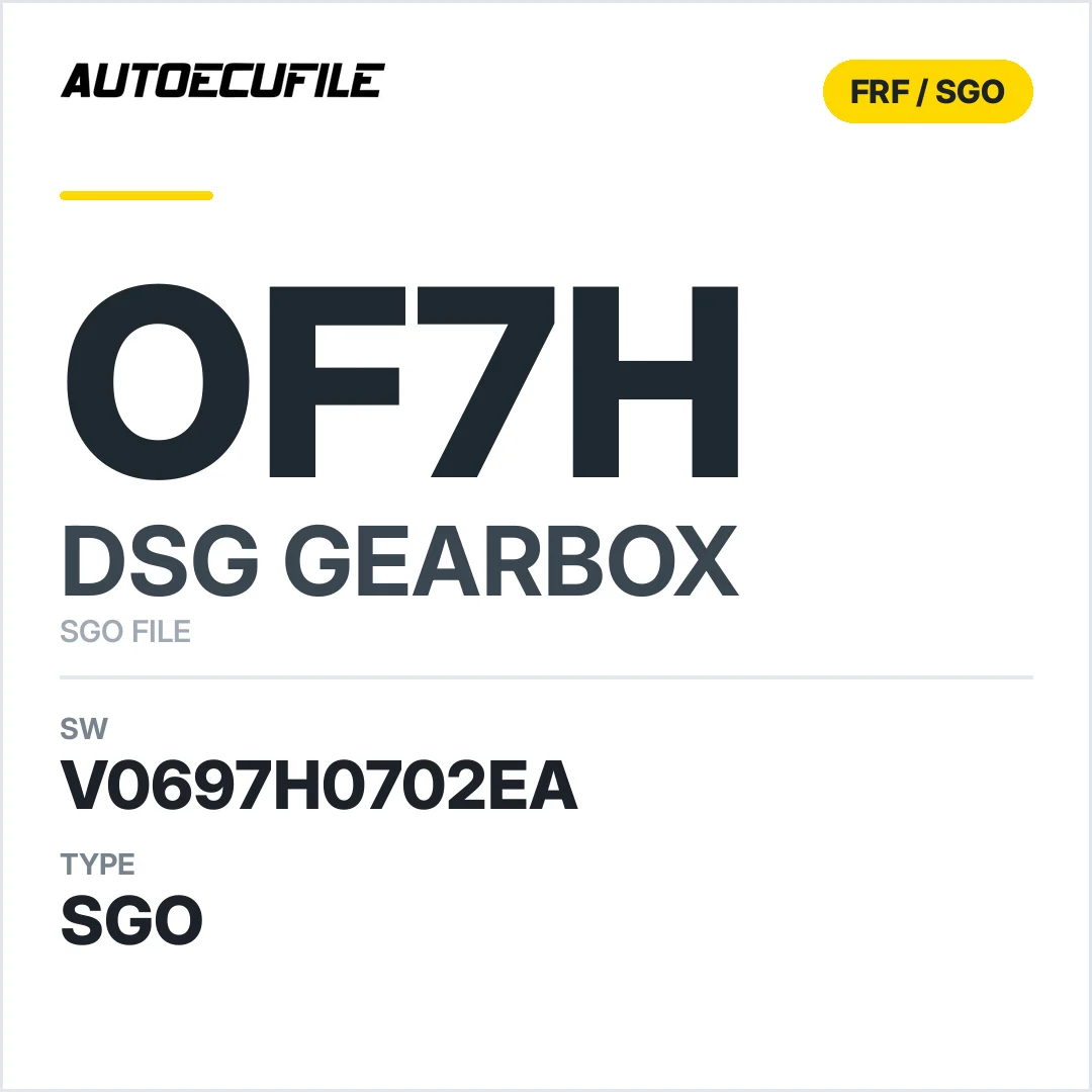 v0697H0702ea  getriebe DSG OF7H sw SGO FILE