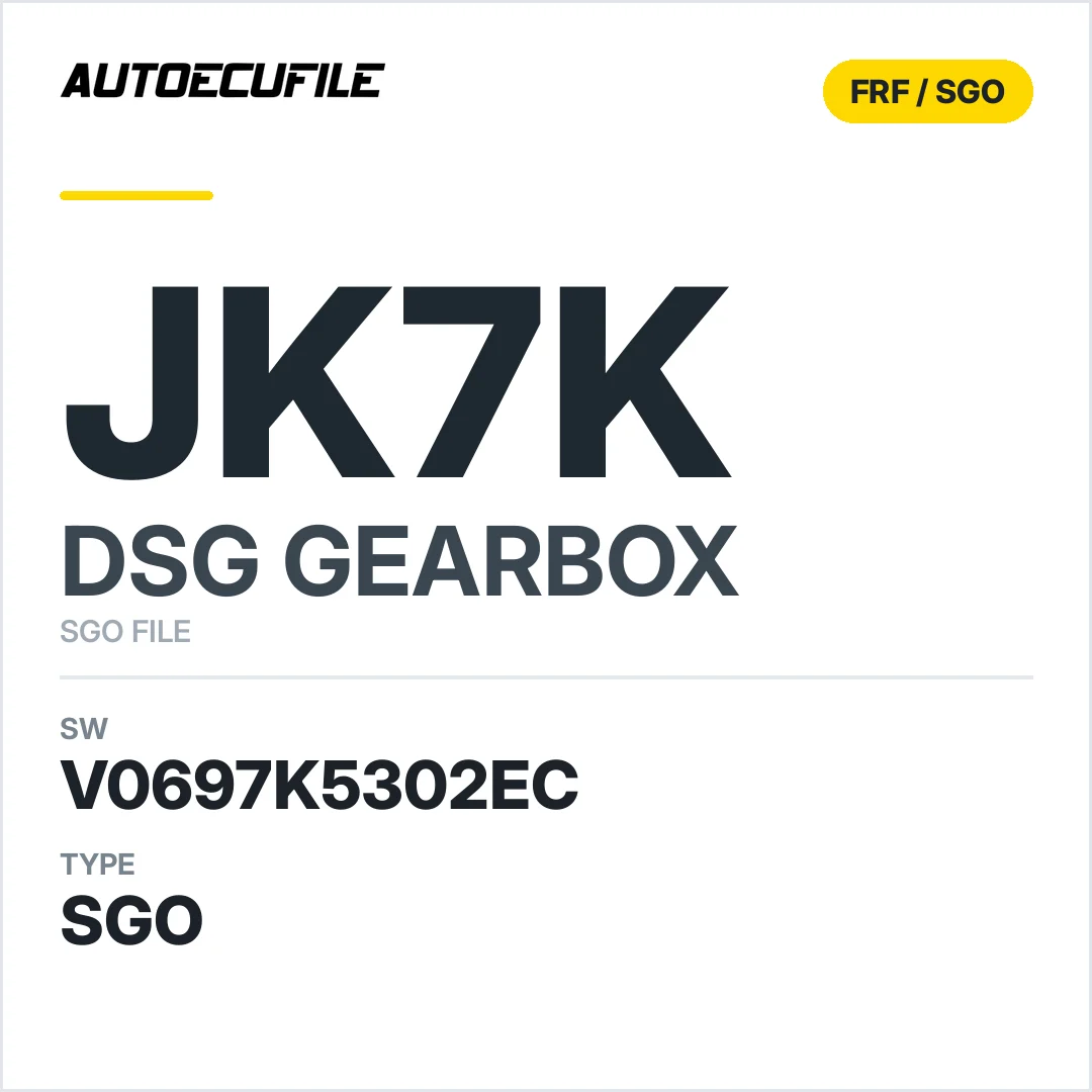v0697k5302ec  getriebe DSG jK7k sw SGO FILE