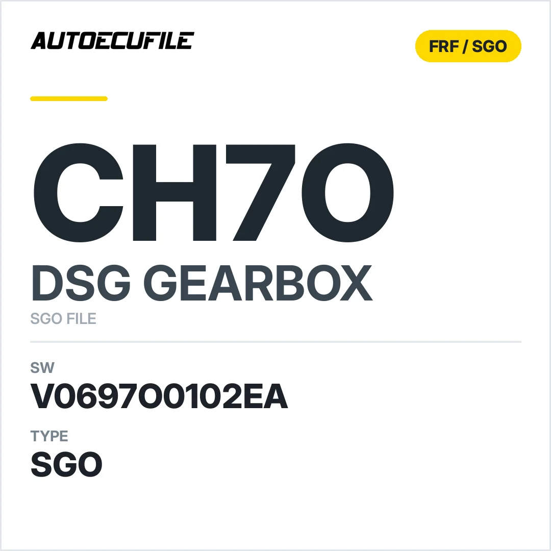 v0697O0102ea  getriebe DSG cH7O sw SGO FILE