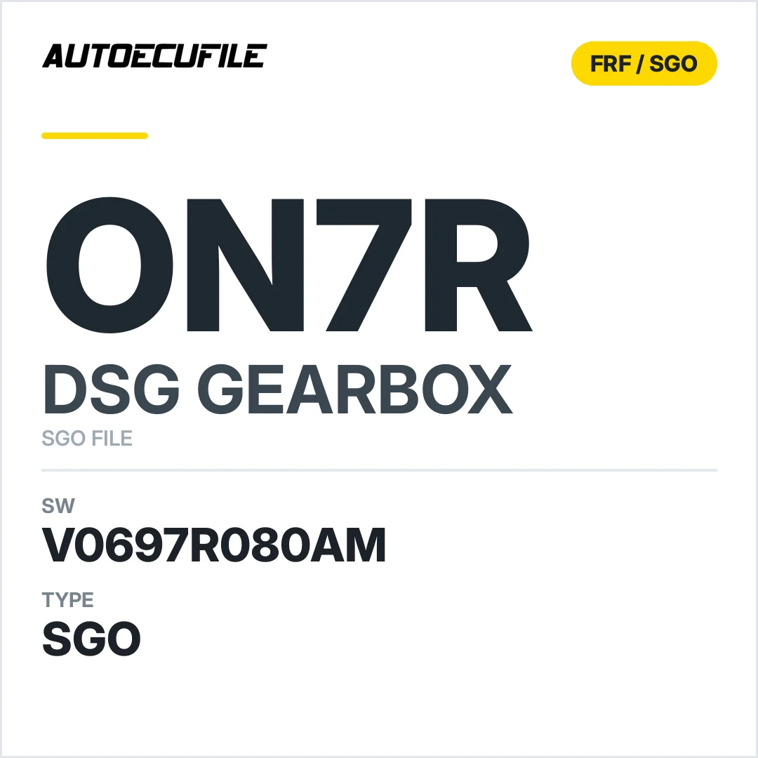 v0697R080AM   getriebe DSG ON7R sw SGO FILE