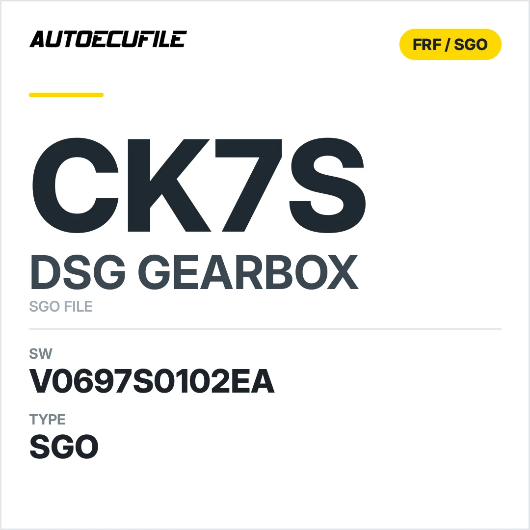 v0697S0102ea  getriebe DSG cK7S sw SGO FILE