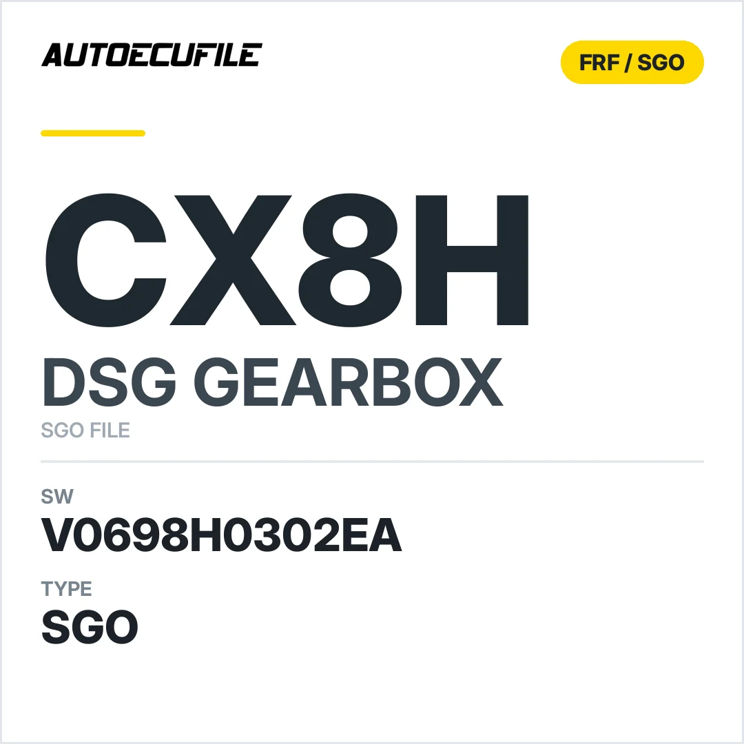 v0698H0302ea  getriebe DSG CX8H sw SGO FILE