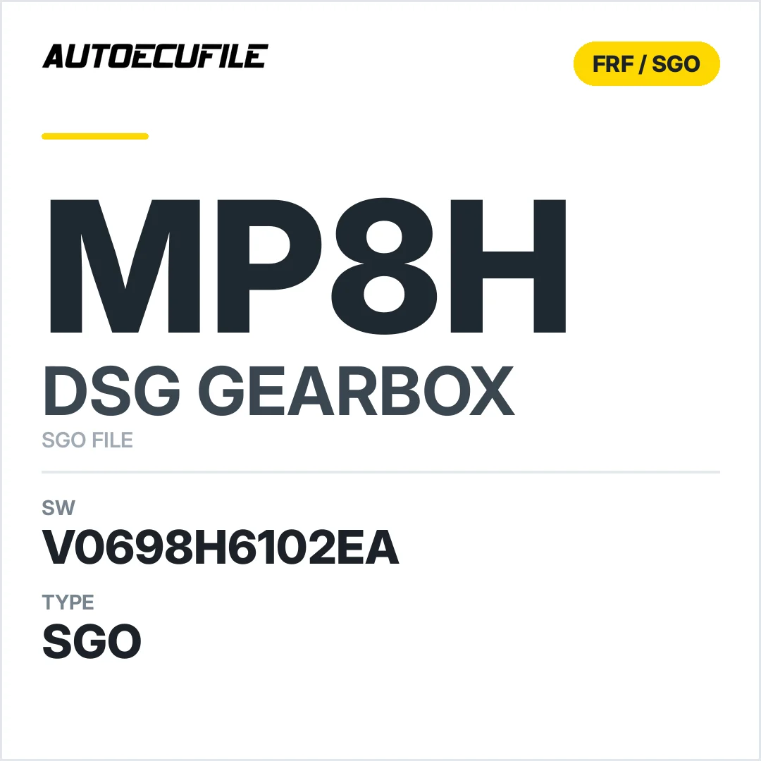 v0698H6102ea  getriebe DSG MP8H sw SGO FILE