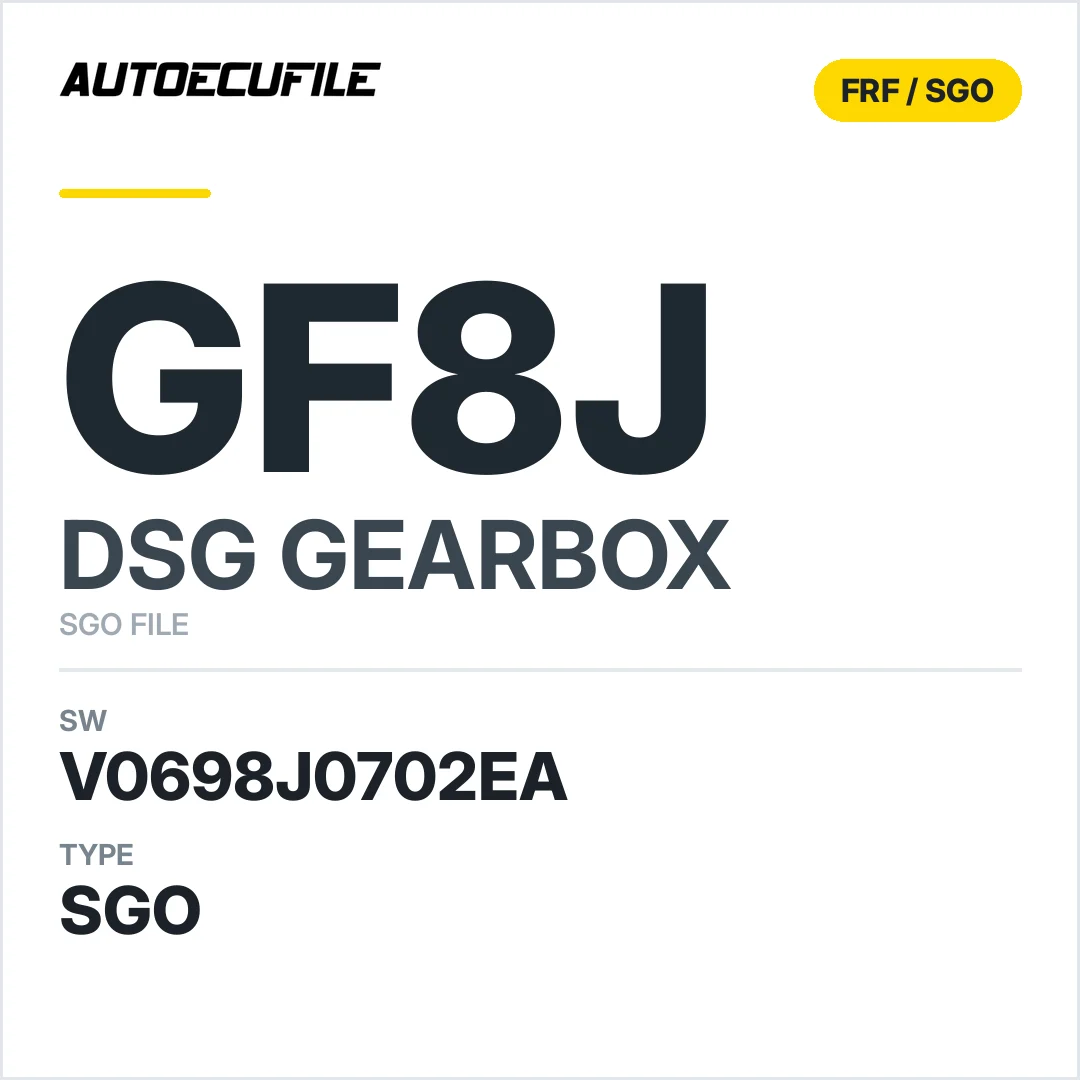 v0698J0702ea  getriebe DSG gF8J sw SGO FILE