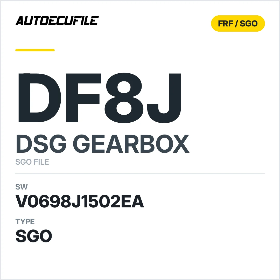 v0698J1502ea  getriebe DSG DF8J sw SGO FILE