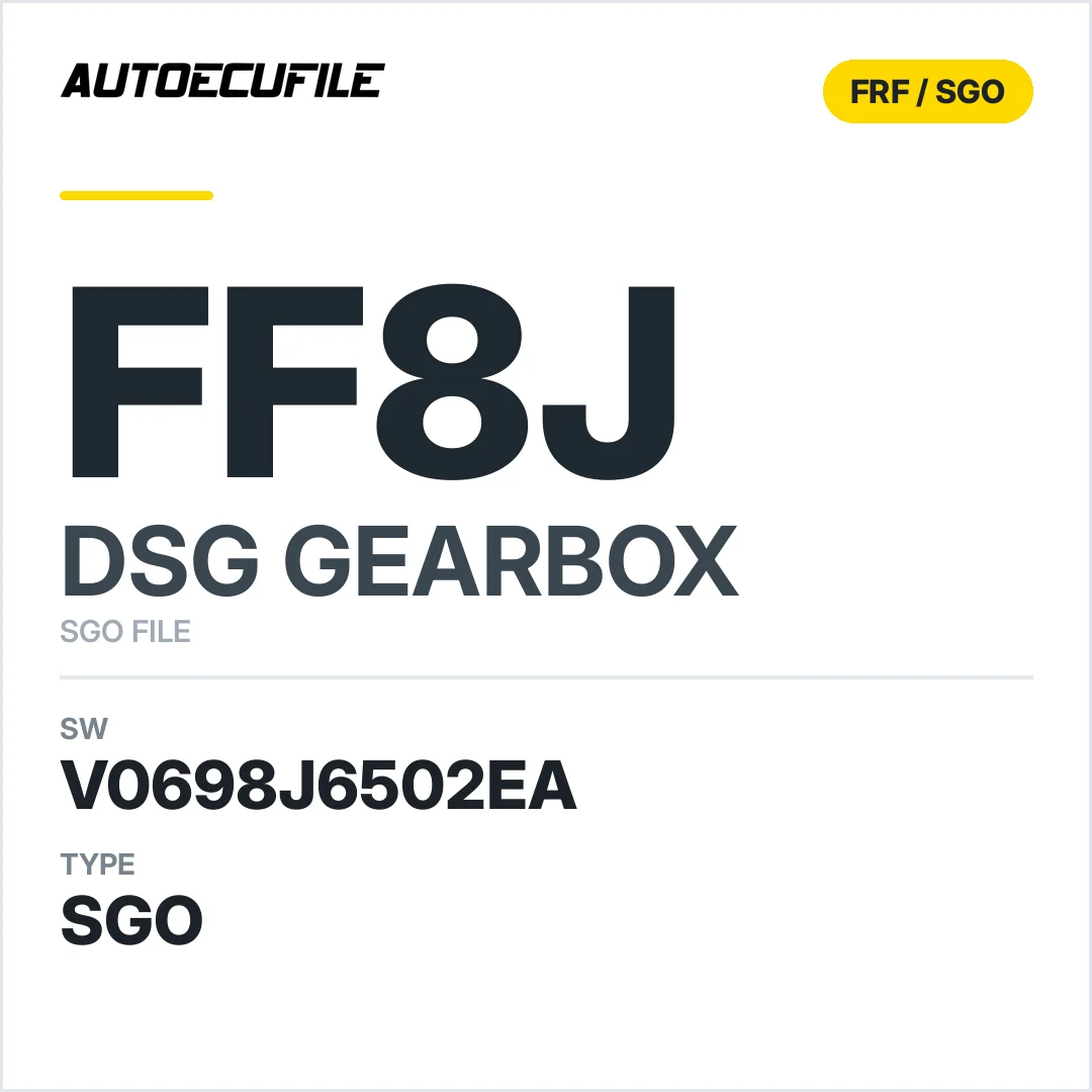 v0698J6502ea  getriebe DSG fF8J sw SGO FILE