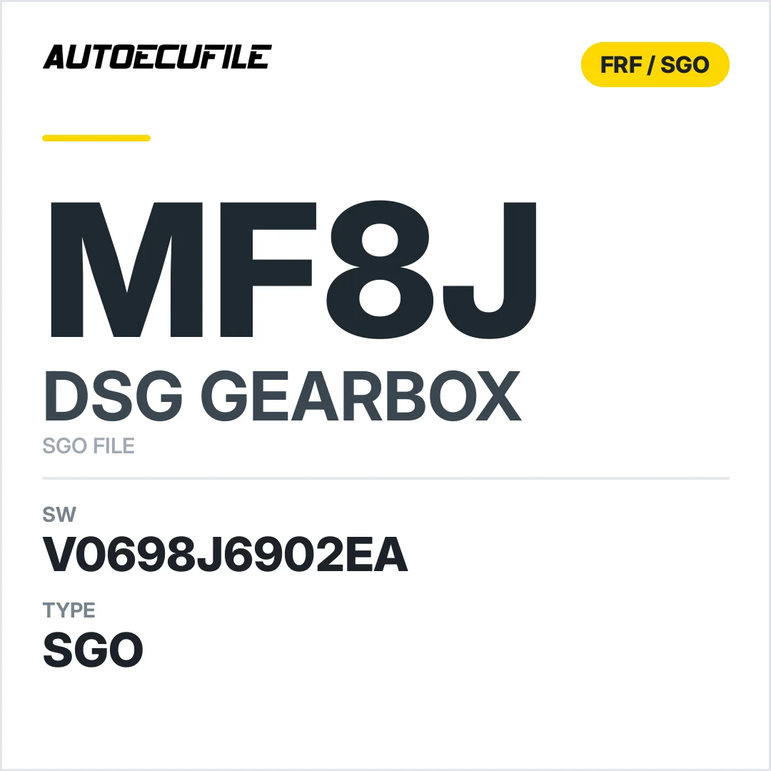 v0698J6902ea  getriebe DSG MF8J sw SGO FILE
