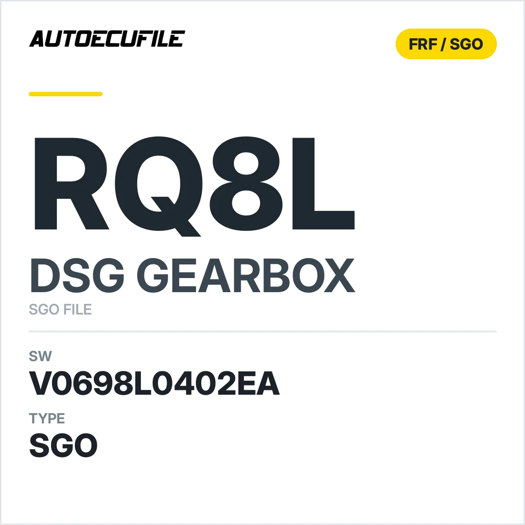 v0698L0402ea  getriebe DSG RQ8L sw SGO FILE