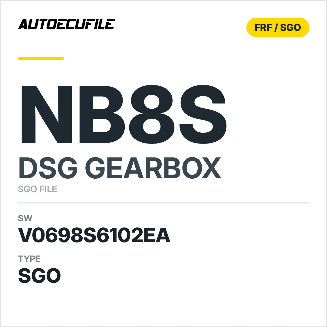 v0698S6102ea  getriebe DSG nB8S sw SGO FILE