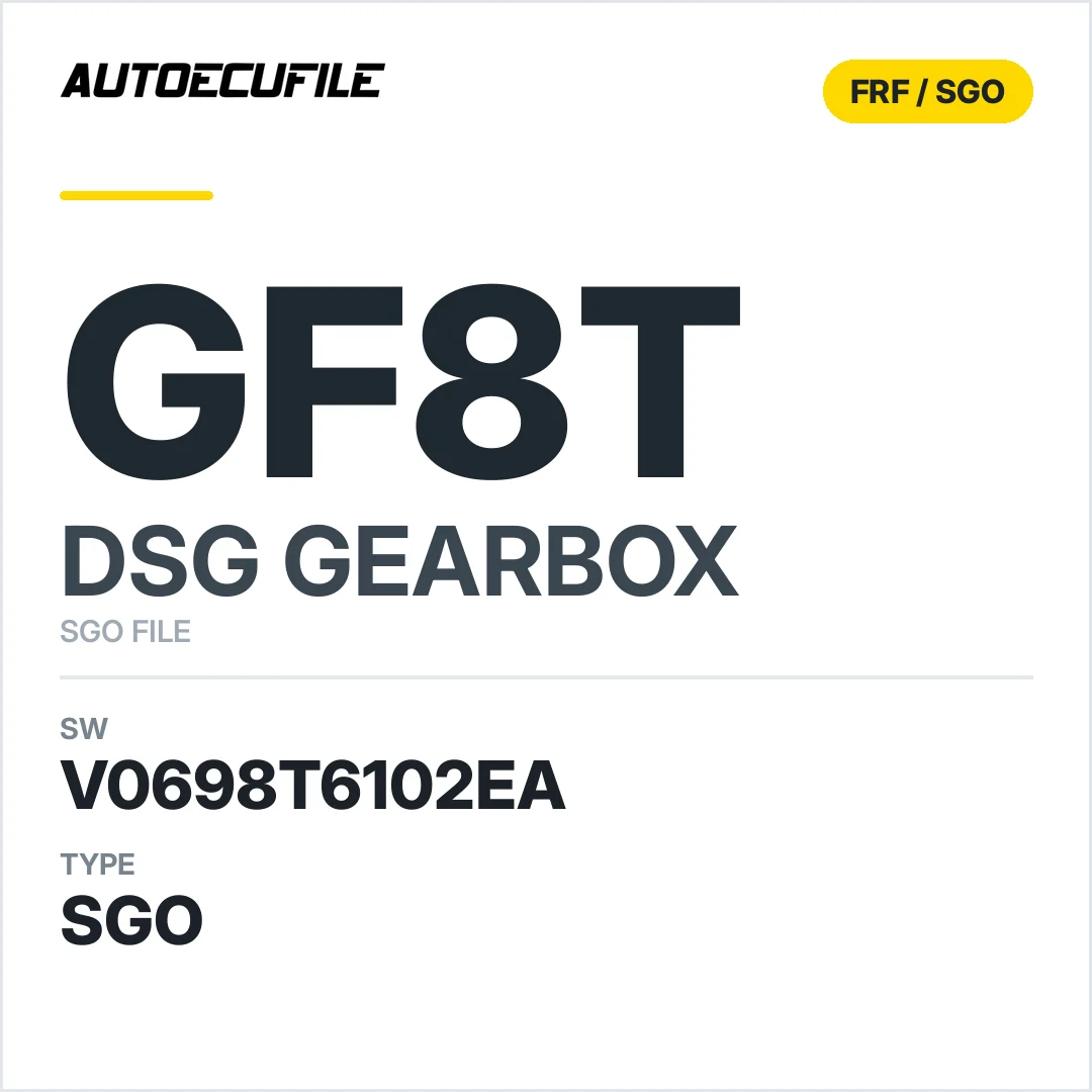 v0698T6102ea  getriebe DSG GF8T sw SGO FILE