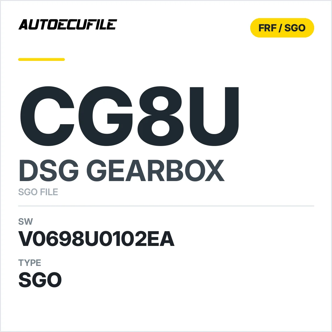 v0698U0102ea  getriebe DSG CG8U sw SGO FILE
