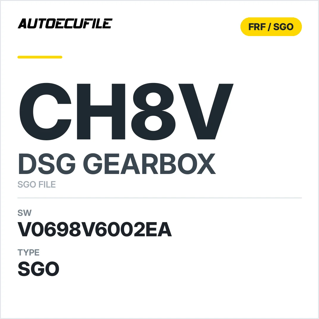 v0698V6002ea  getriebe DSG cH8V sw SGO FILE