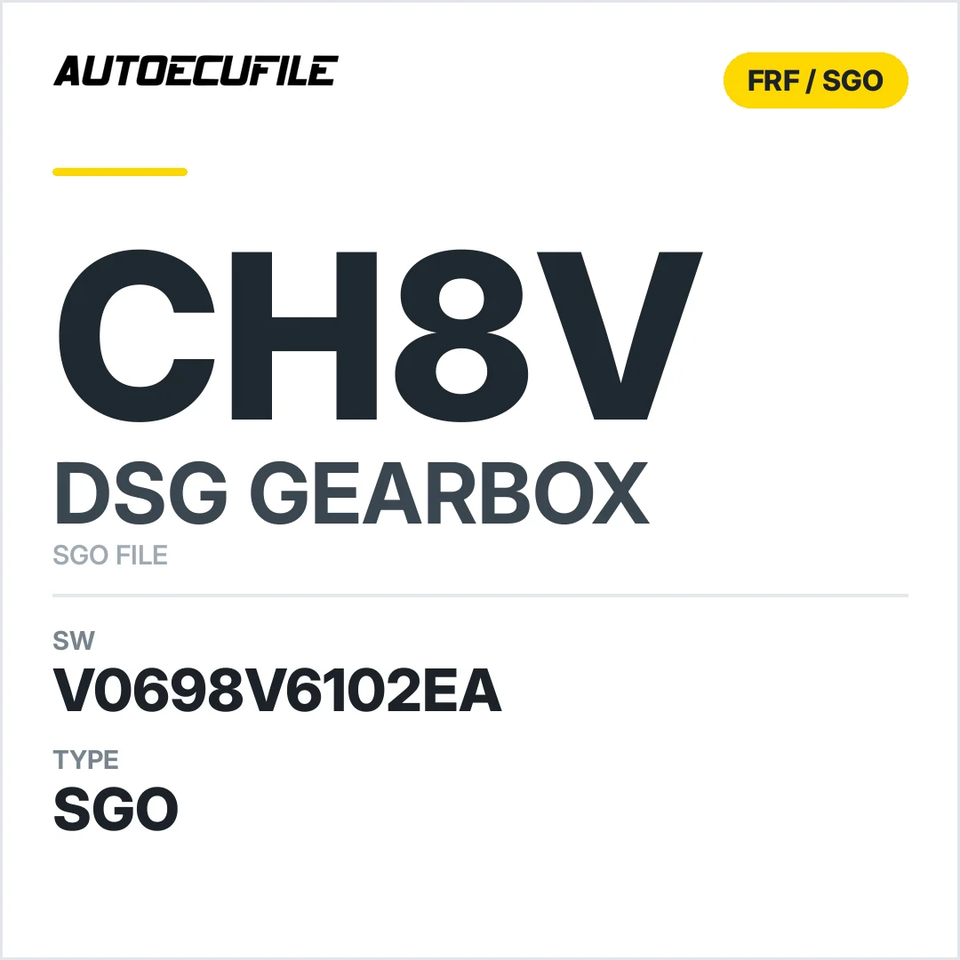 v0698V6102ea  getriebe DSG cH8V sw SGO FILE