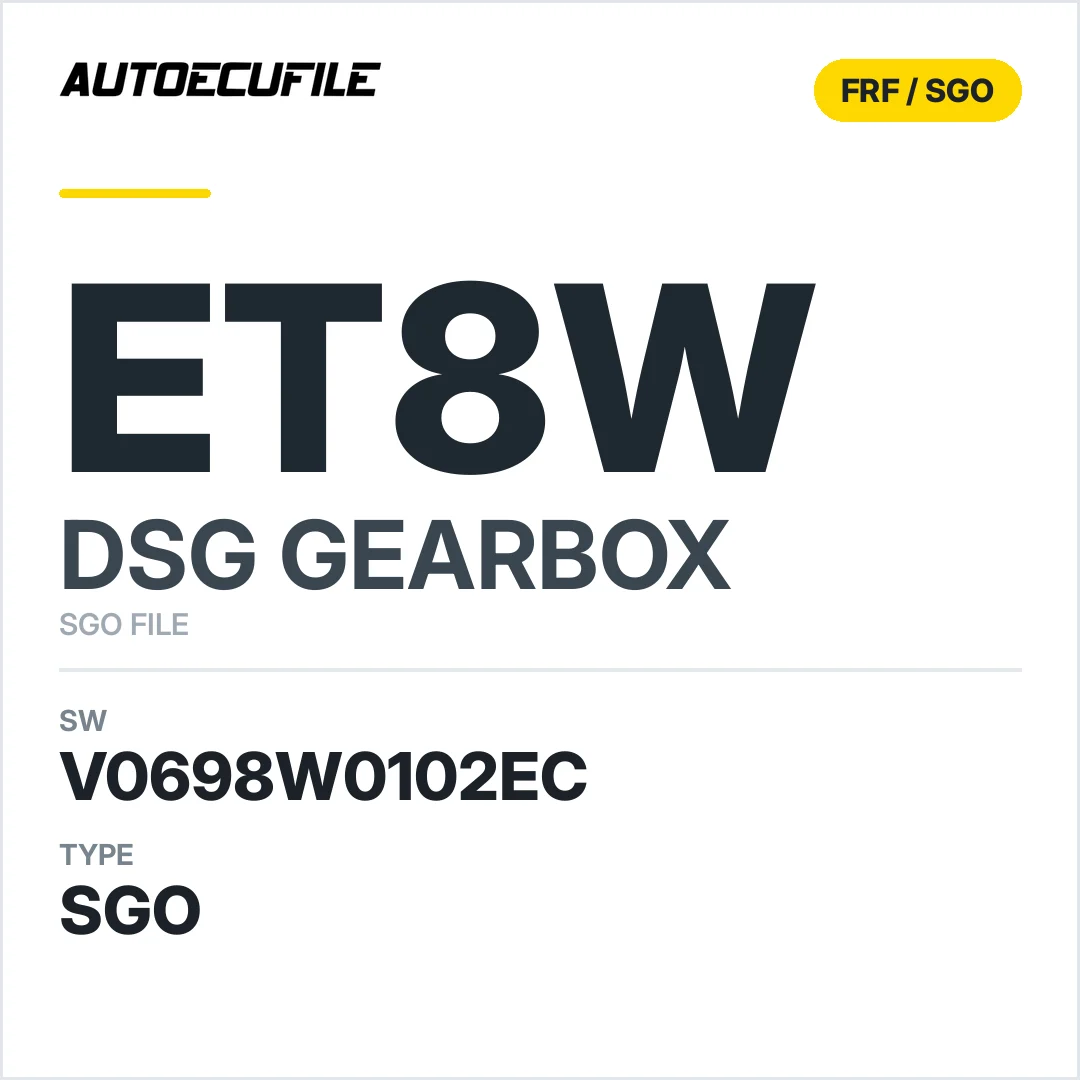 v0698w0102ec  getriebe DSG eT8w sw SGO FILE