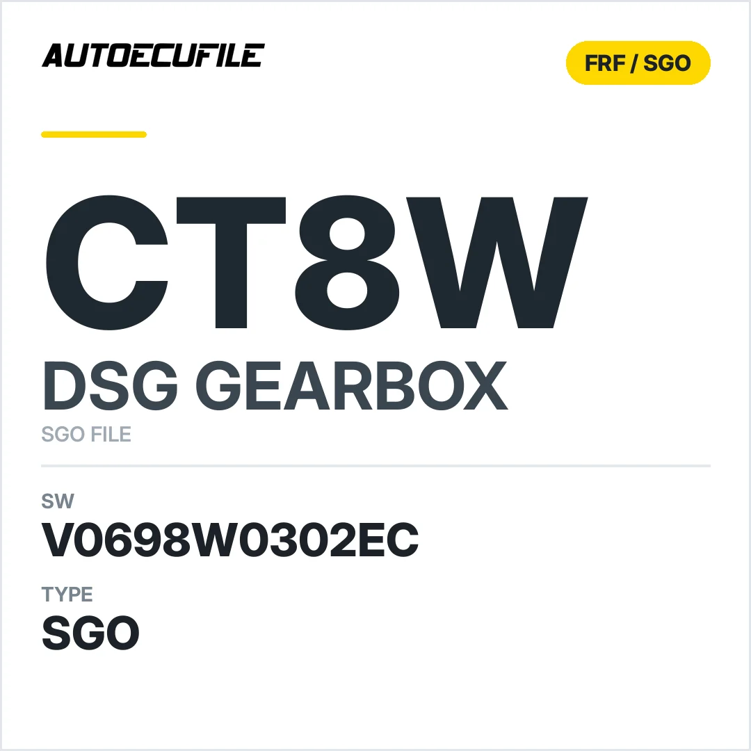 v0698w0302ec  getriebe DSG cT8w sw SGO FILE