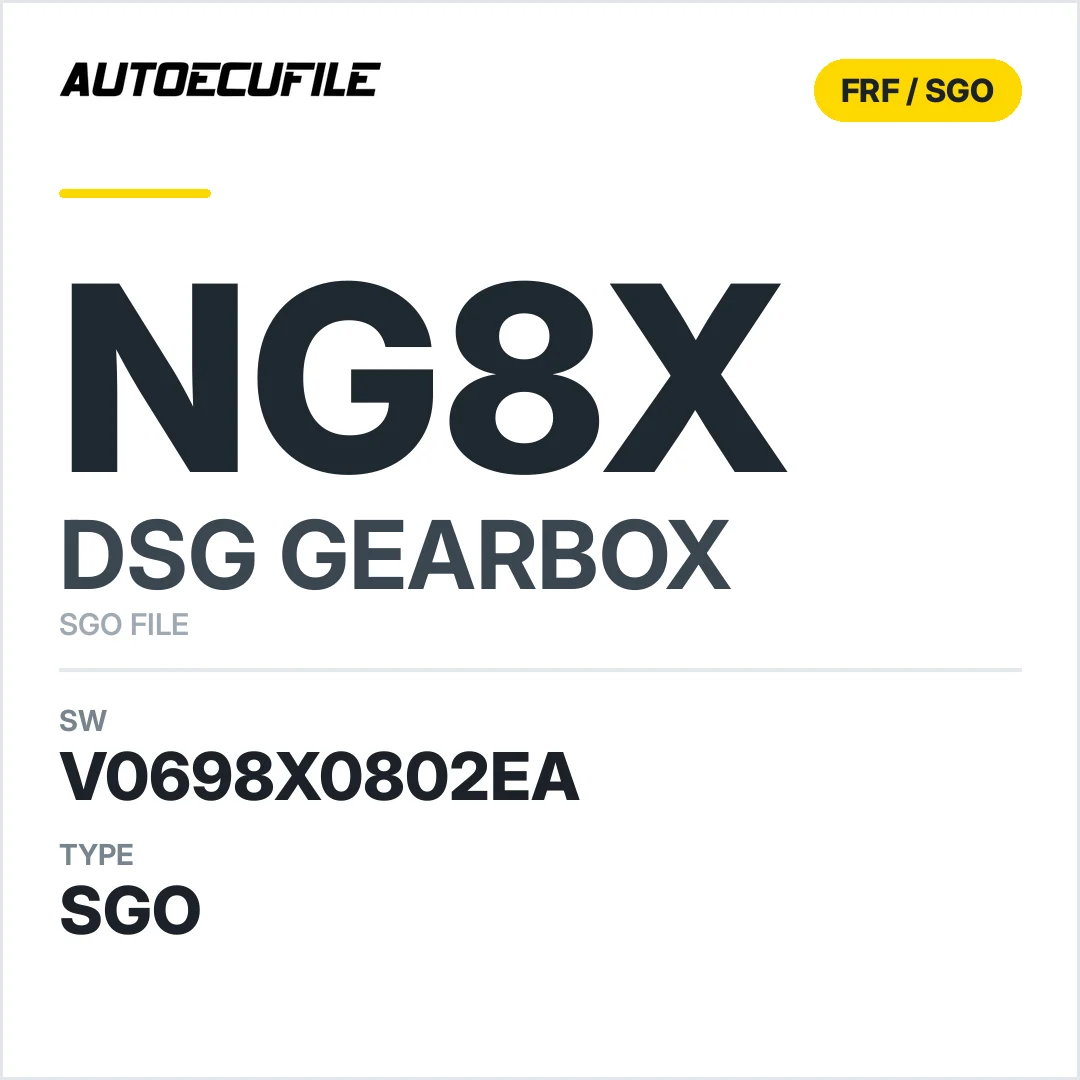 v0698X0802ea  getriebe DSG NG8X sw SGO FILE