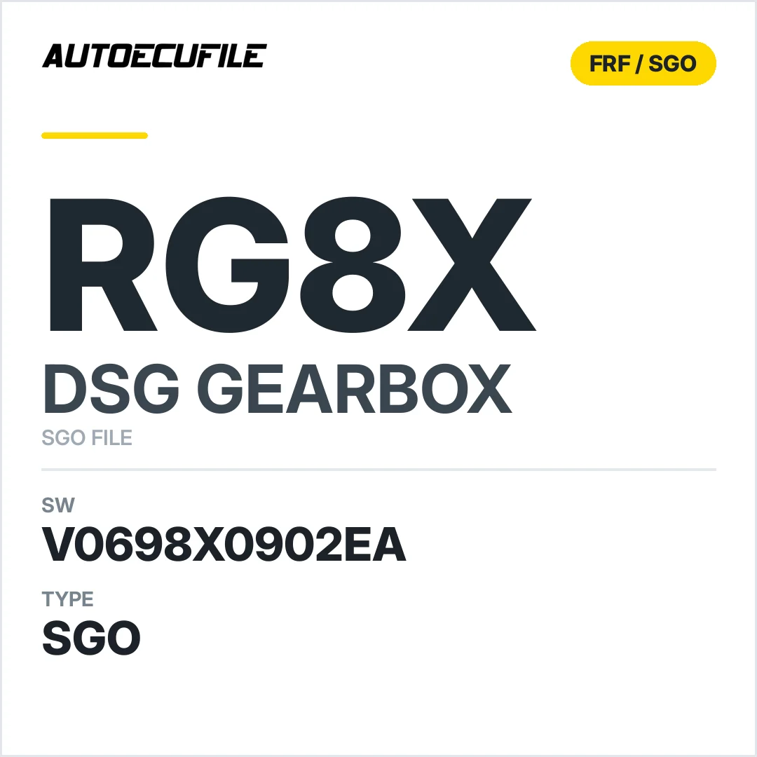 v0698X0902ea  getriebe DSG RG8X sw SGO FILE