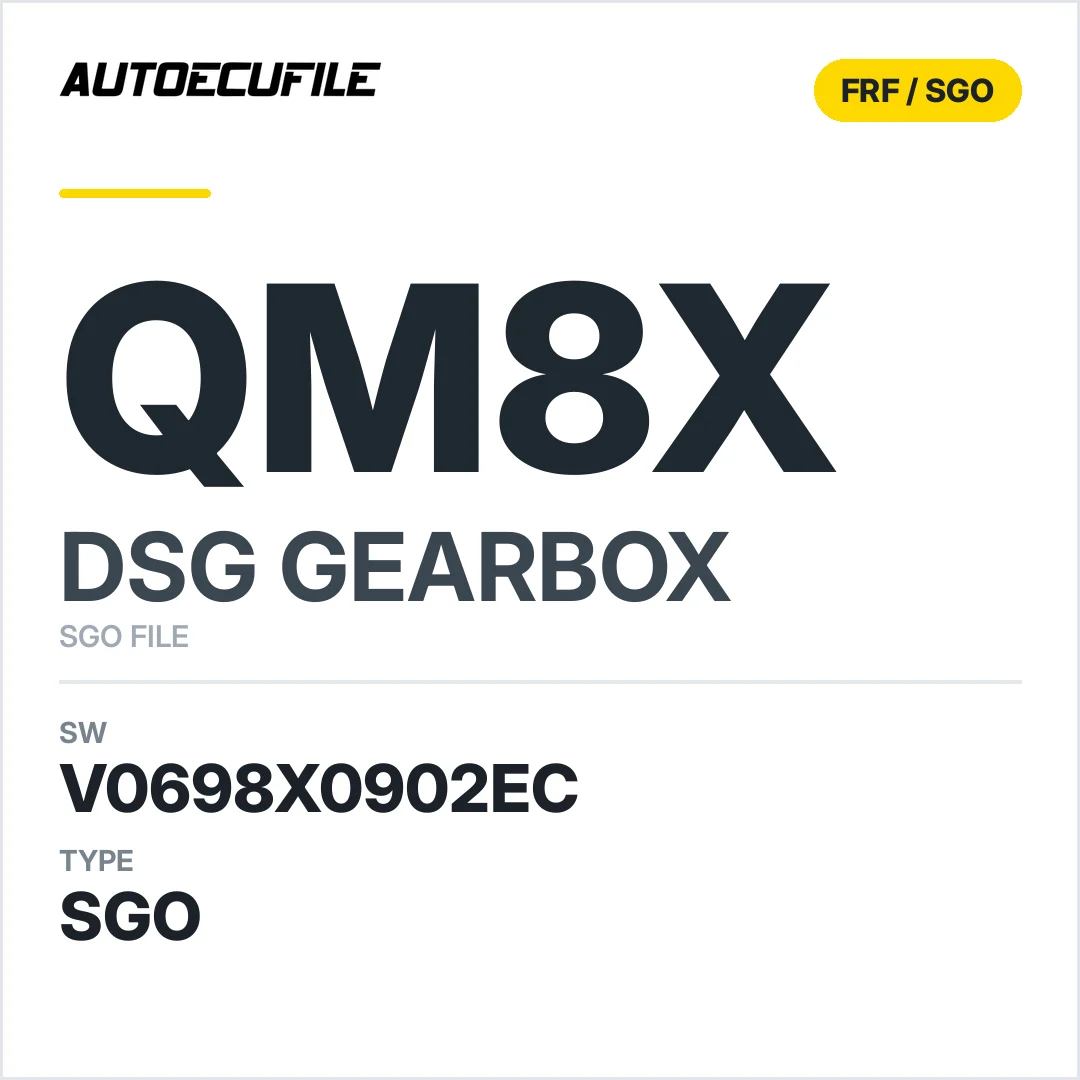 v0698x0902ec  getriebe DSG Qm8x sw SGO FILE
