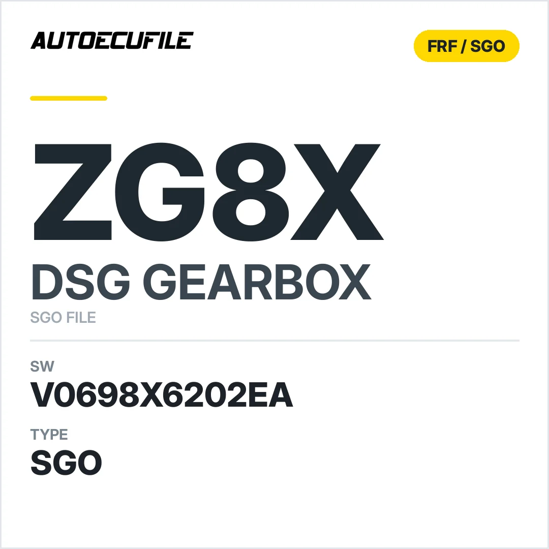 v0698X6202ea  getriebe DSG ZG8X sw SGO FILE