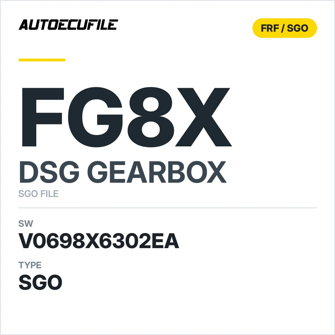 v0698X6302ea  getriebe DSG fG8X sw SGO FILE