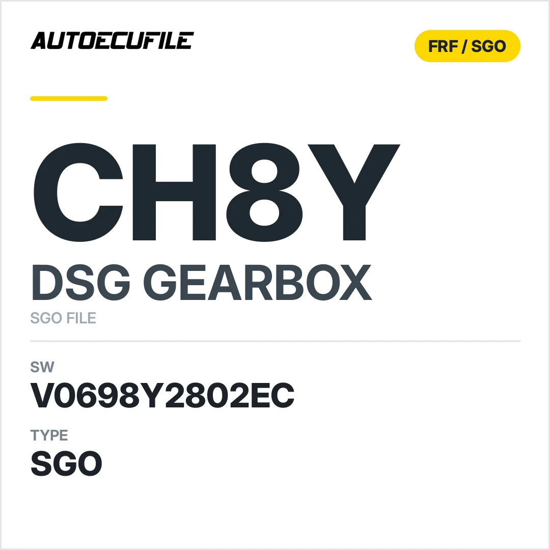 v0698y2802ec  getriebe DSG Ch8y sw SGO FILE