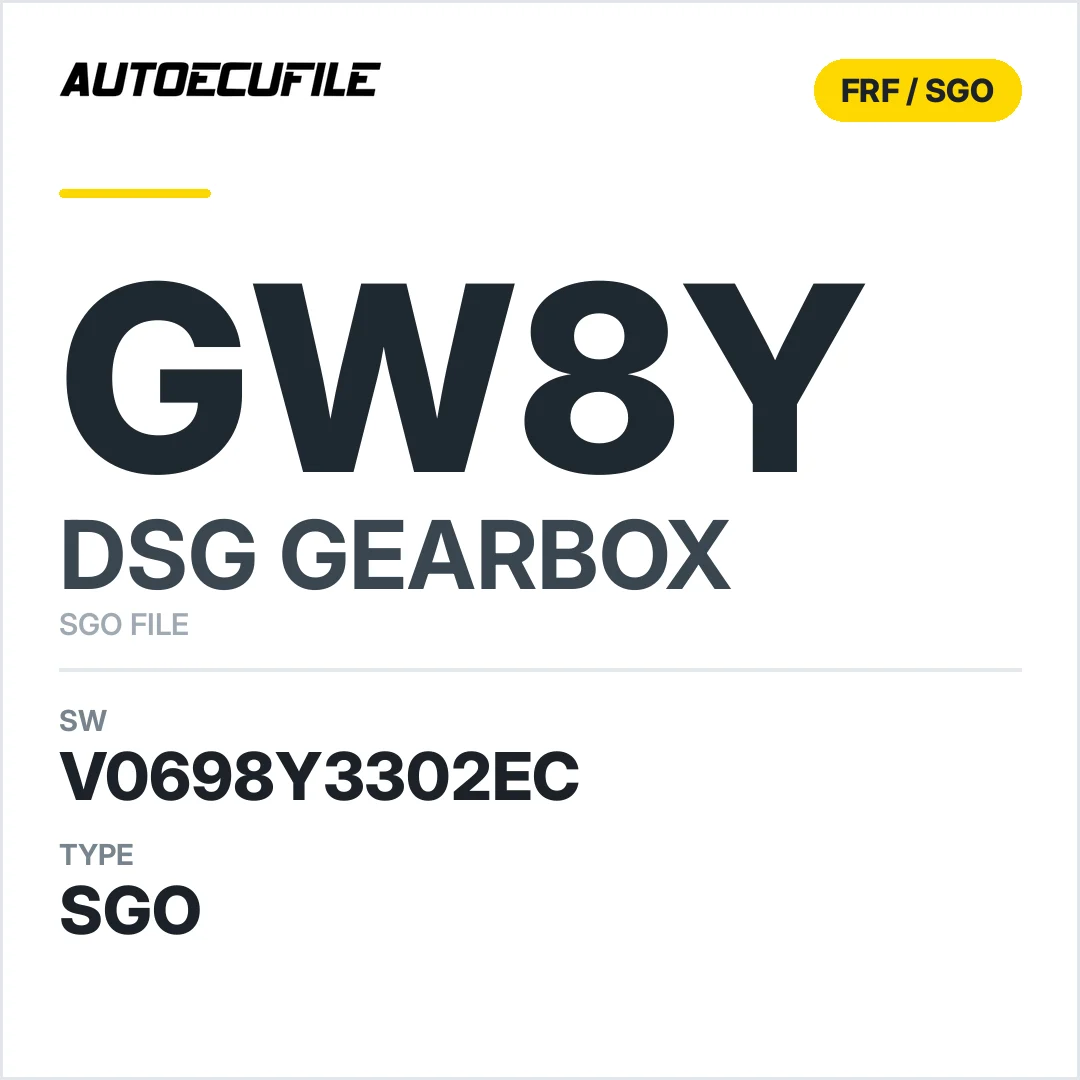 v0698y3302ec  getriebe DSG GW8y sw SGO FILE