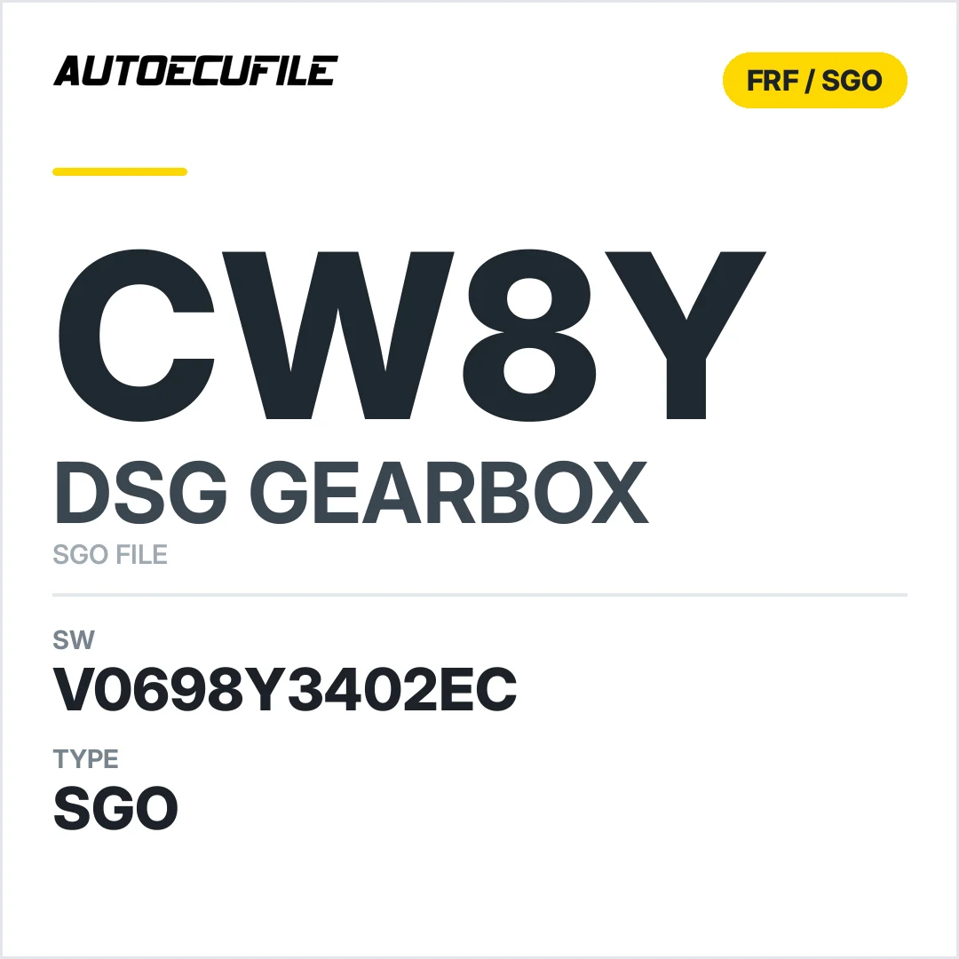 v0698y3402ec  getriebe DSG CW8y sw SGO FILE