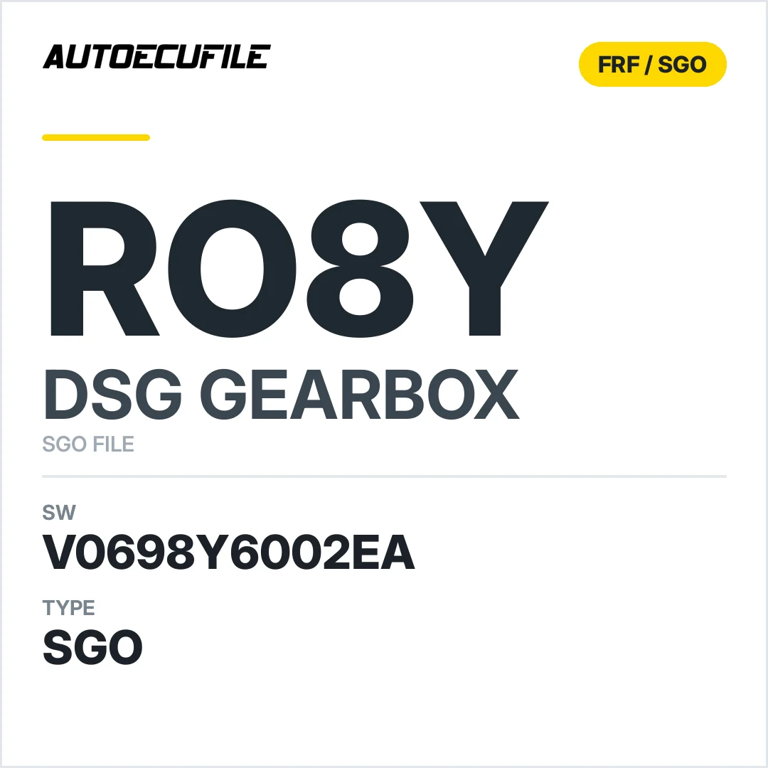 v0698Y6002ea  getriebe DSG RO8Y sw SGO FILE