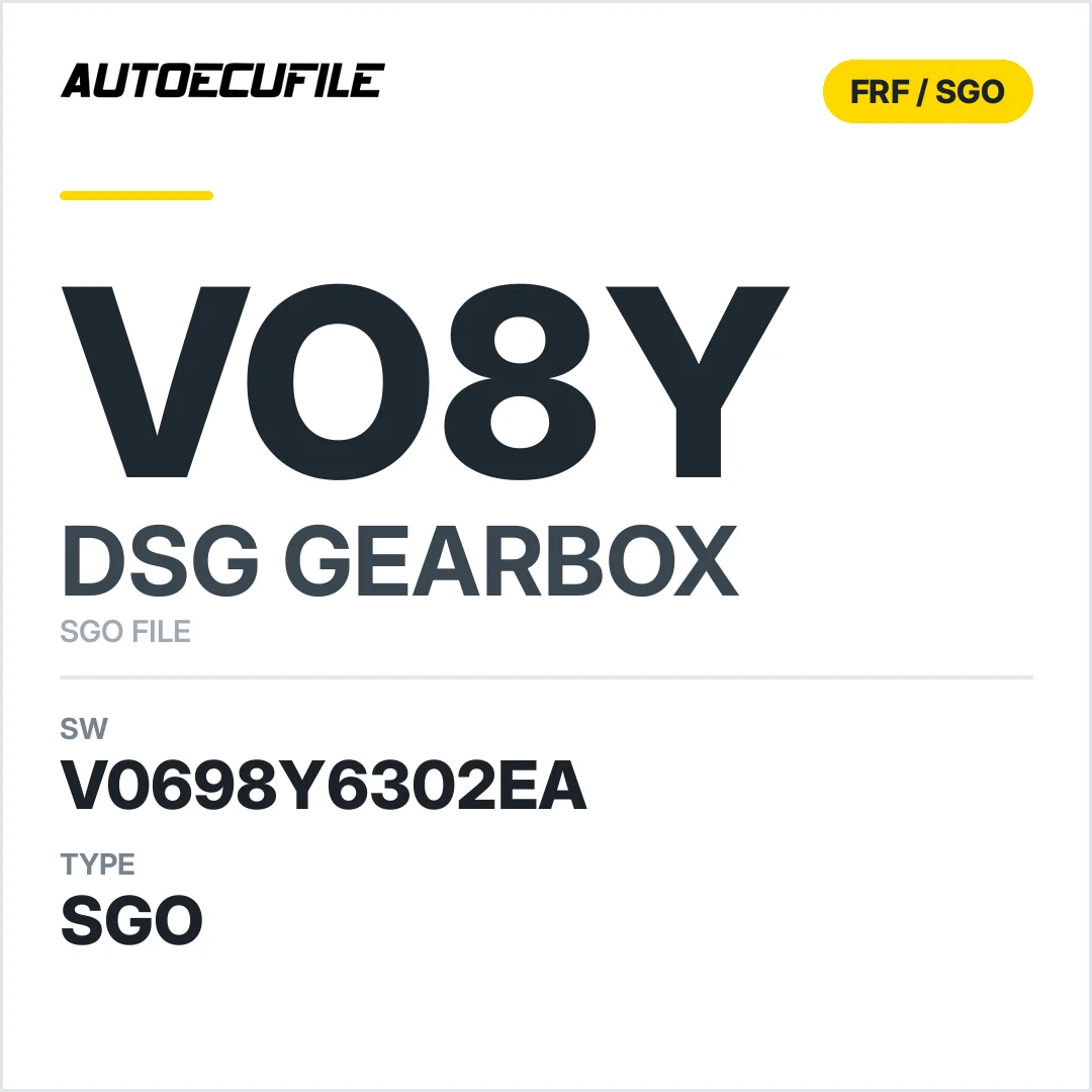 v0698Y6302ea  getriebe DSG VO8Y sw SGO FILE