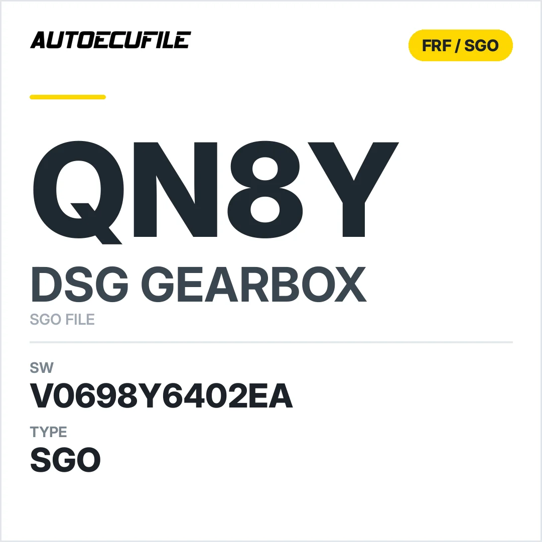 v0698Y6402ea  getriebe DSG QN8Y sw SGO FILE