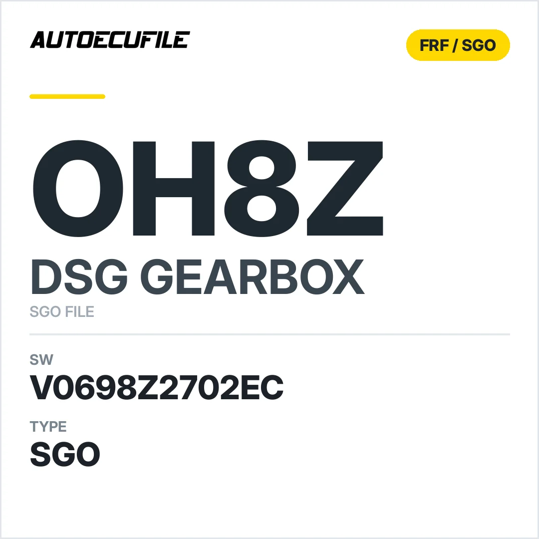v0698z2702ec  getriebe DSG Oh8z sw SGO FILE