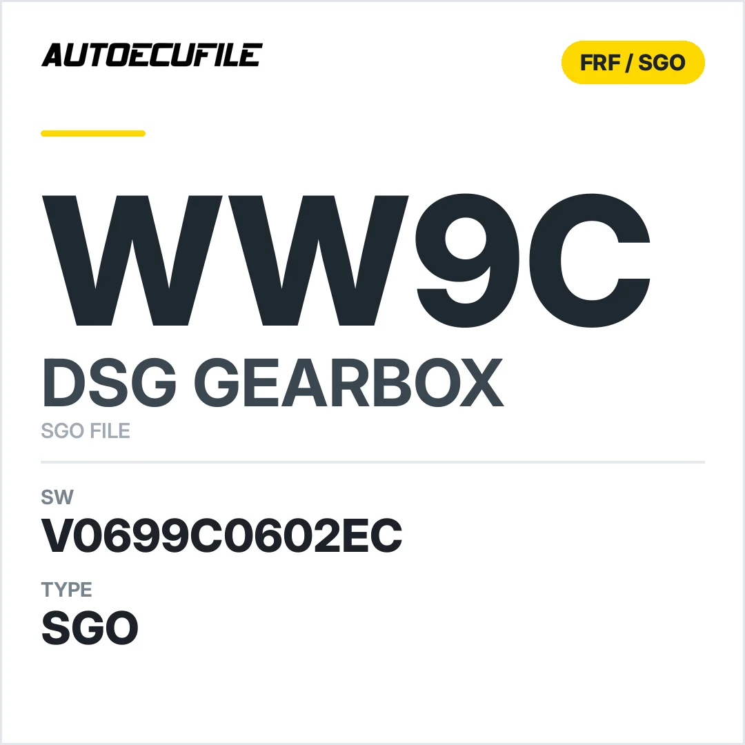 v0699c0602ec  getriebe DSG WW9c sw SGO FILE