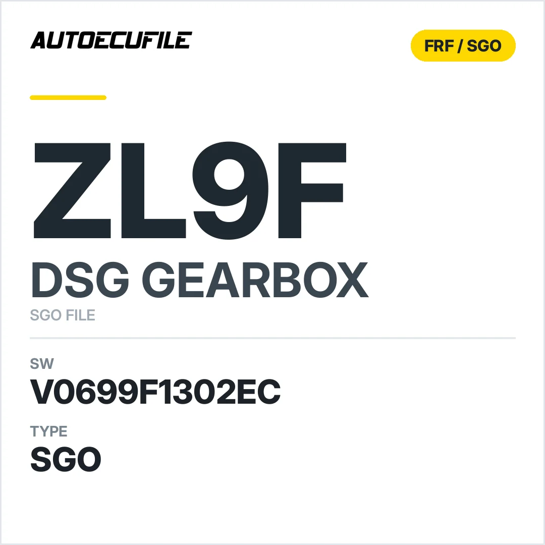 v0699f1302ec  getriebe DSG Zl9f sw SGO FILE