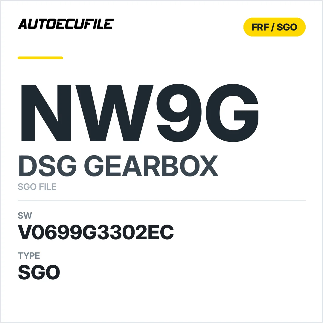 v0699g3302ec  getriebe DSG NW9g sw SGO FILE