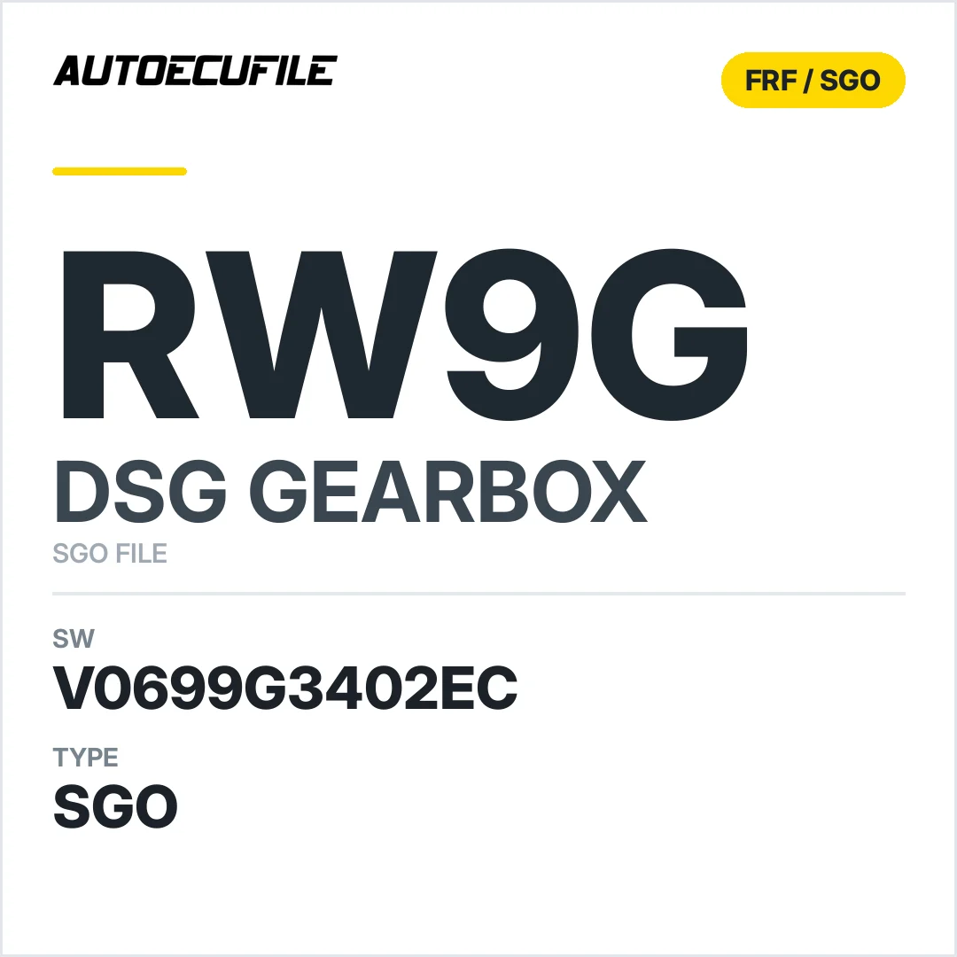 v0699g3402ec  getriebe DSG RW9g sw SGO FILE