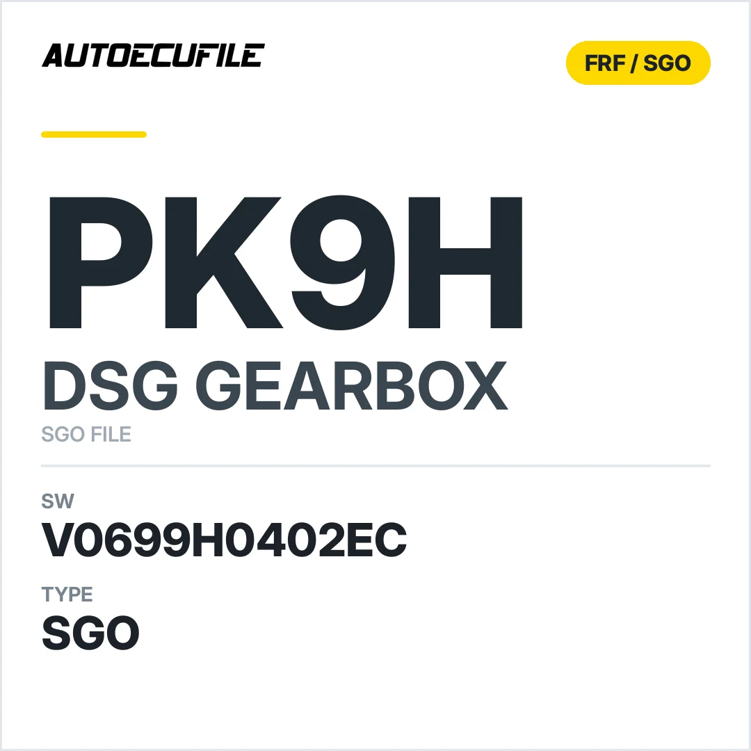 v0699h0402ec  getriebe DSG pK9h sw SGO FILE