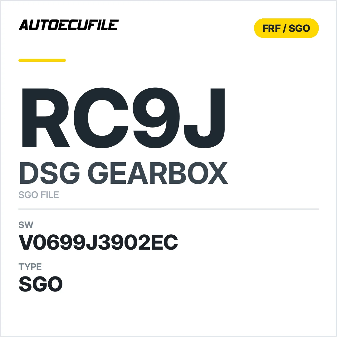 v0699j3902ec  getriebe DSG Rc9j sw SGO FILE