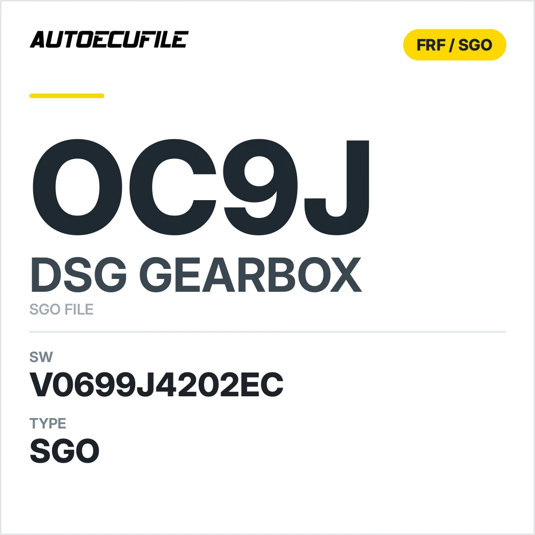 v0699j4202ec  getriebe DSG Oc9j sw SGO FILE