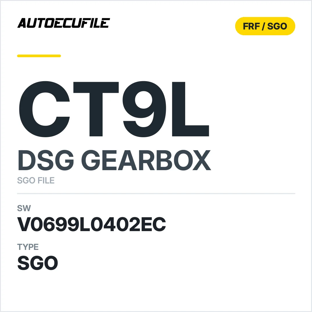 v0699l0402ec  getriebe DSG cT9l sw SGO FILE