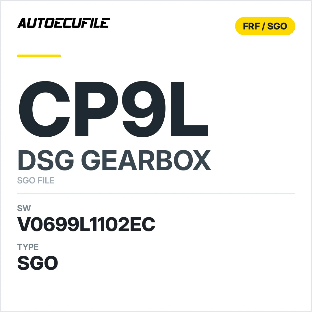 v0699l1102ec  getriebe DSG cP9l sw SGO FILE