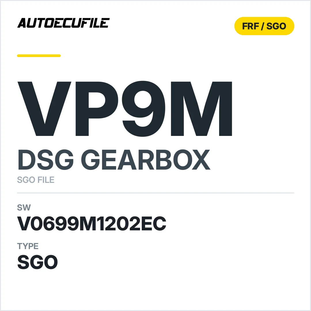 v0699m1202ec  getriebe DSG VP9m sw SGO FILE
