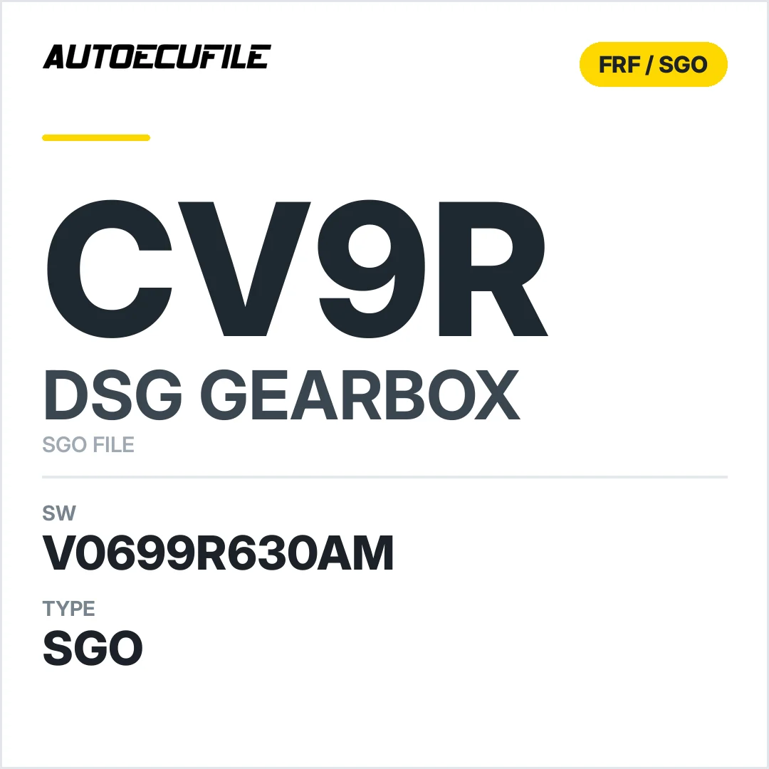 v0699r630AM   getriebe DSG cV9r sw SGO FILE