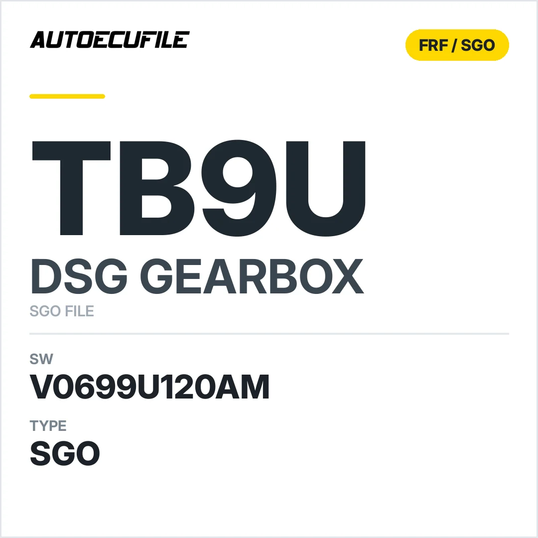 v0699u120AM   getriebe DSG tb9u sw SGO FILE
