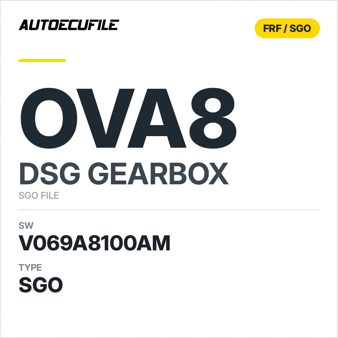 v069A8100AM   getriebe DSG OVA8 sw SGO FILE