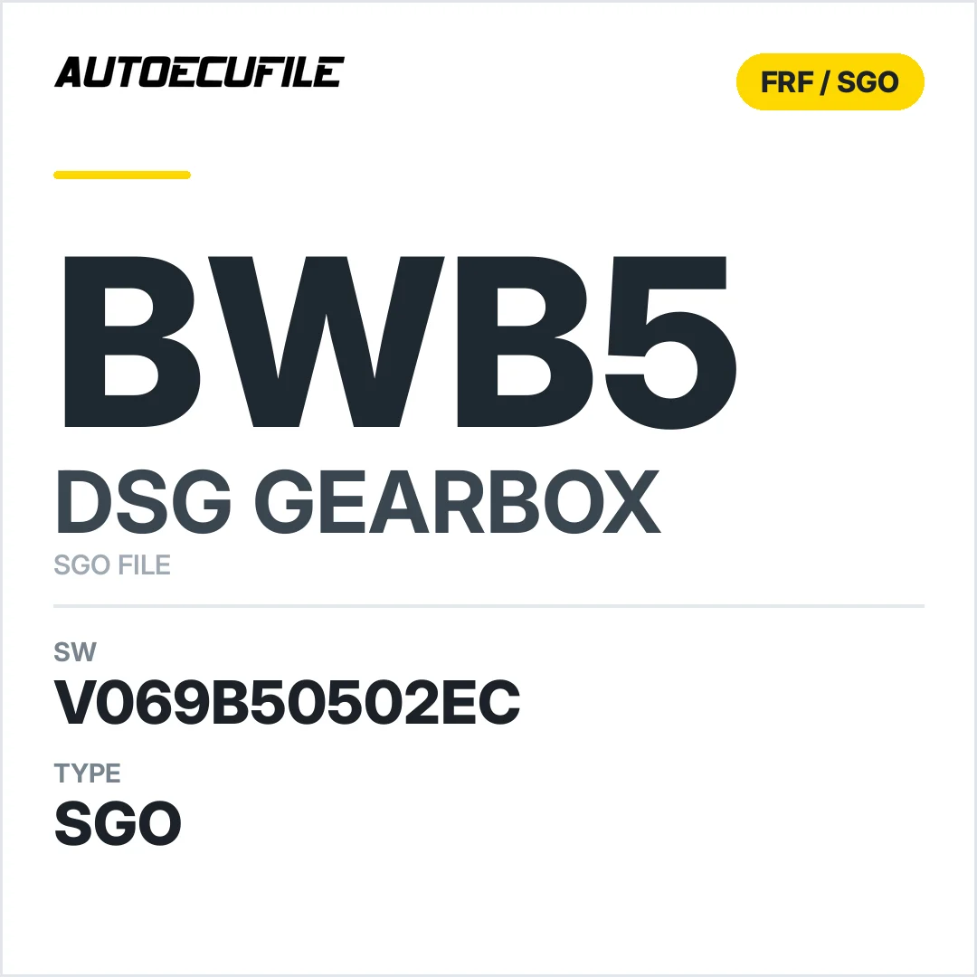 v069B50502ec  getriebe DSG bWB5 sw SGO FILE