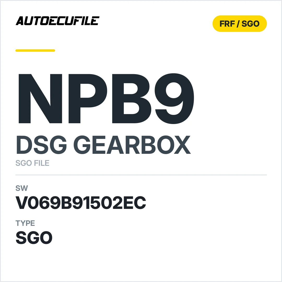 v069B91502ec  getriebe DSG NPB9 sw SGO FILE