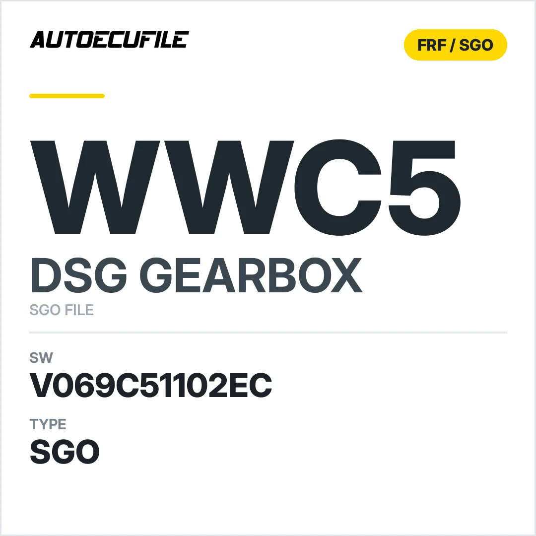 v069C51102ec  getriebe DSG WWC5 sw SGO FILE